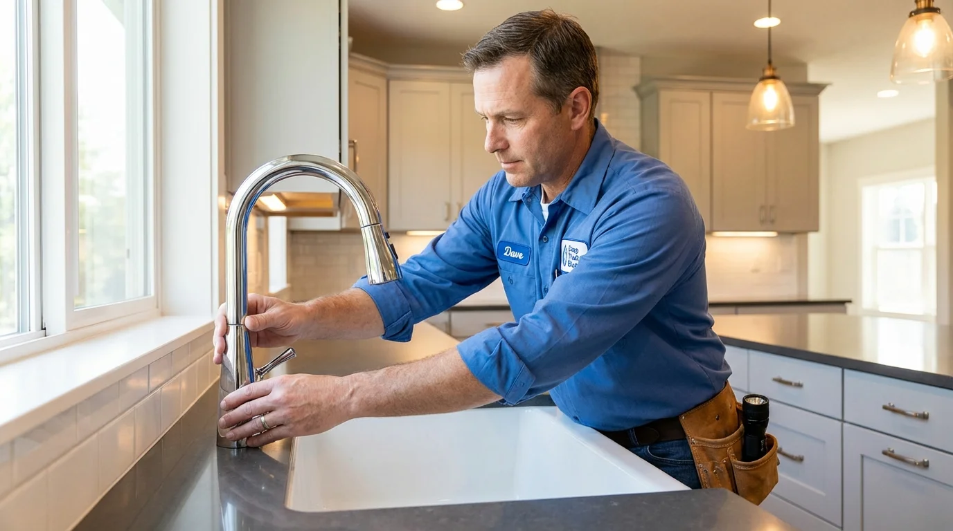 Kitchen faucet installation by Johns Plumbing LLC in Kerens